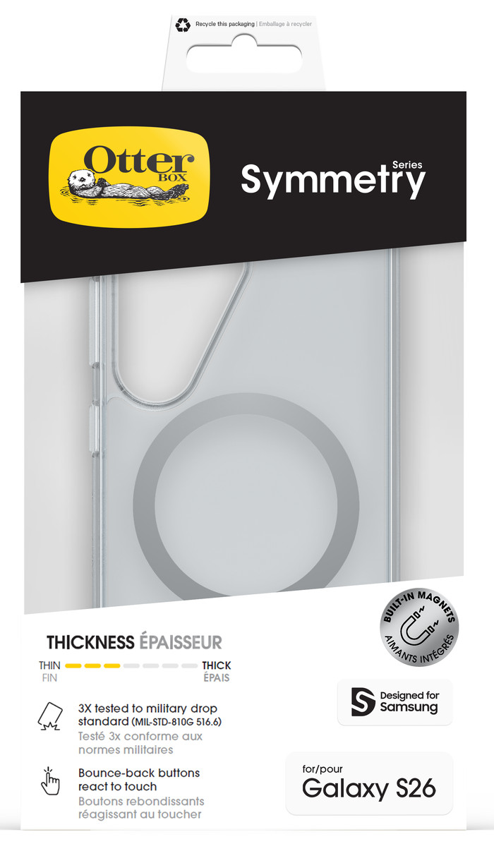 Otterbox Symmetry Samsung Galaxy S26 Backcover- mit Magnet Transparent verpackung