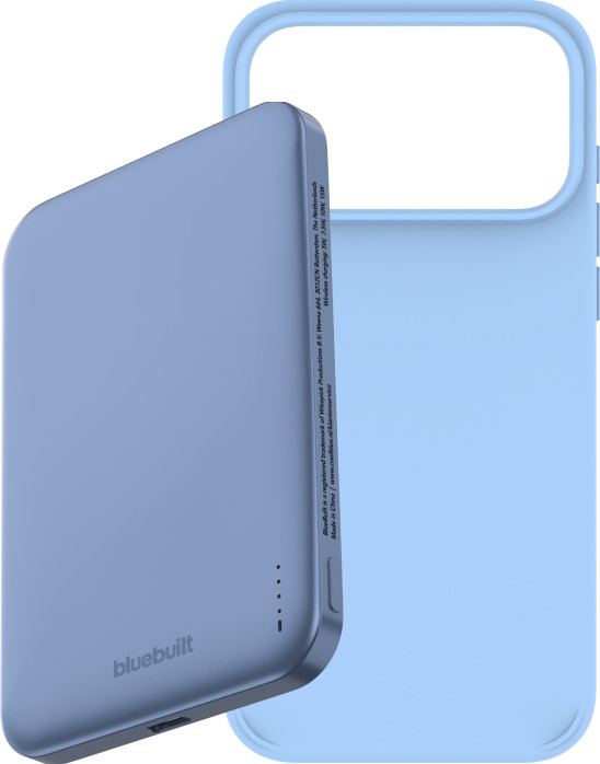 BlueBuilt MagSafe Hülle iPhone 18 Pro Max Hellblau + Powerbank 5.000 mAh Blau Main Image