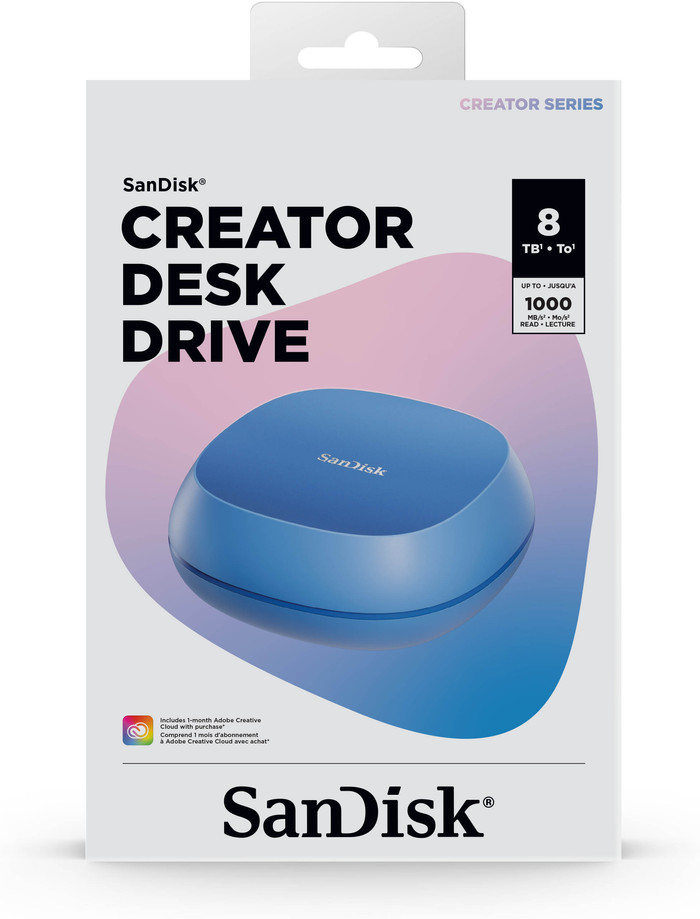 SANDISK Creator Desk Drive 8TB packaging