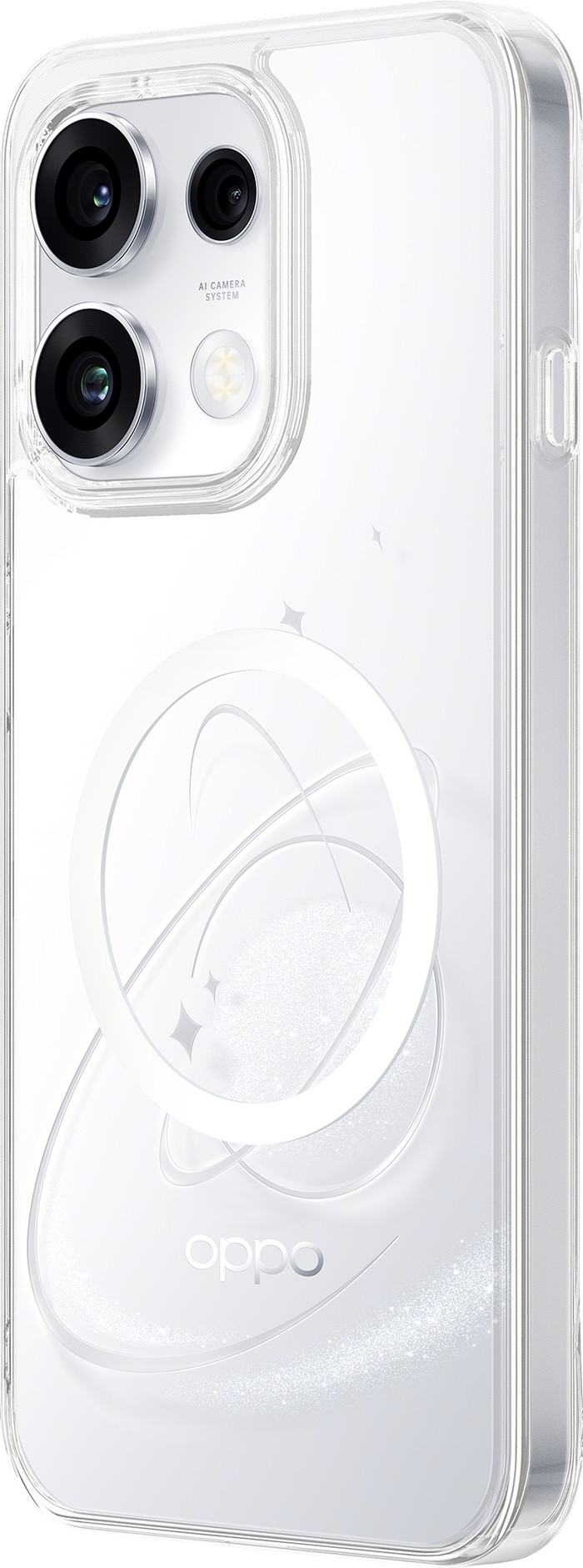 OPPO Reno16 F Backcover mit Magnet Transparent rückseite