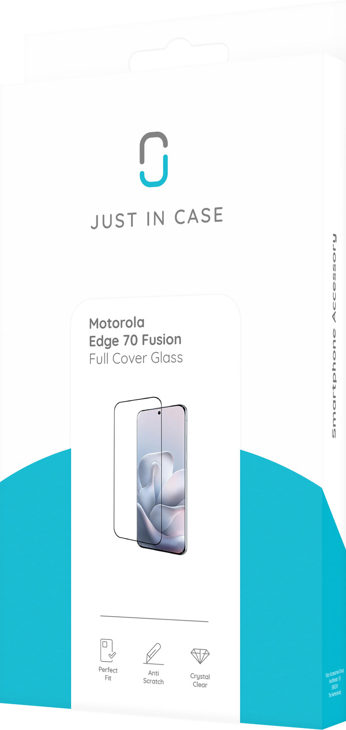 Just In Case Tempered Glass Motorola Edge 70 Fusion Screen Protector packaging