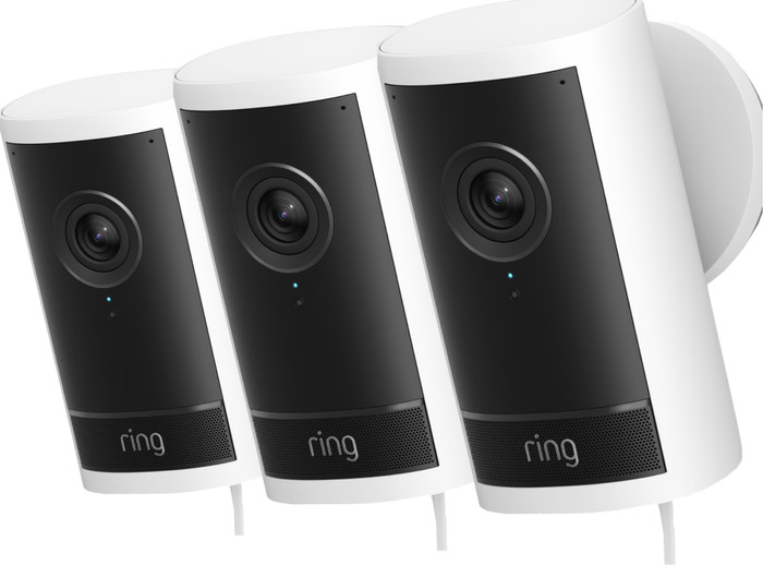 Ring Outdoor Camera Pro Stecker Weiß 3er-Pack Main Image