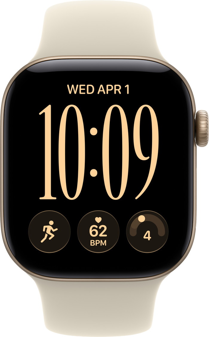 Apple Watch Series 12 Cellular 42mm Gold Sport Band S/M front