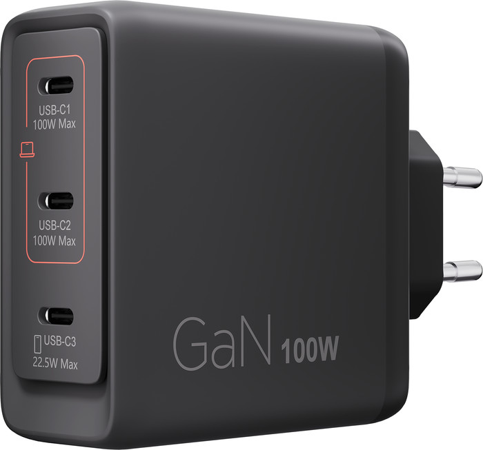 Lenovo Multi-Port USB-C 100 W GaN-Ladegerät linke seite