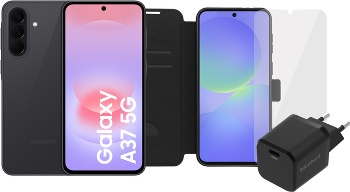 Samsung Galaxy A37 256GB Schwarz 5G + Komplettes Zubehörset Main Image