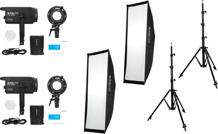 Nanlite FS 60B LED Dual Kit (with light stand and softbox) Main Image