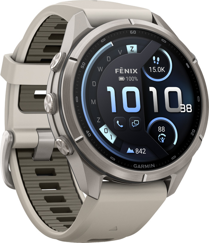 Garmin Fenix 9 Pro Titan LTE 43 mm linke seite