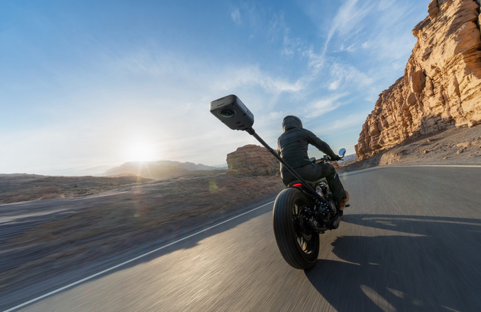 DJI Osmo 360 II Limitless Riding Combo product in use