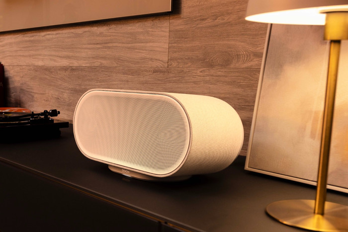 Denon Home 600 Silver product in use