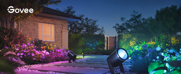Govee Outdoor Spotlights Duo Pack product in use