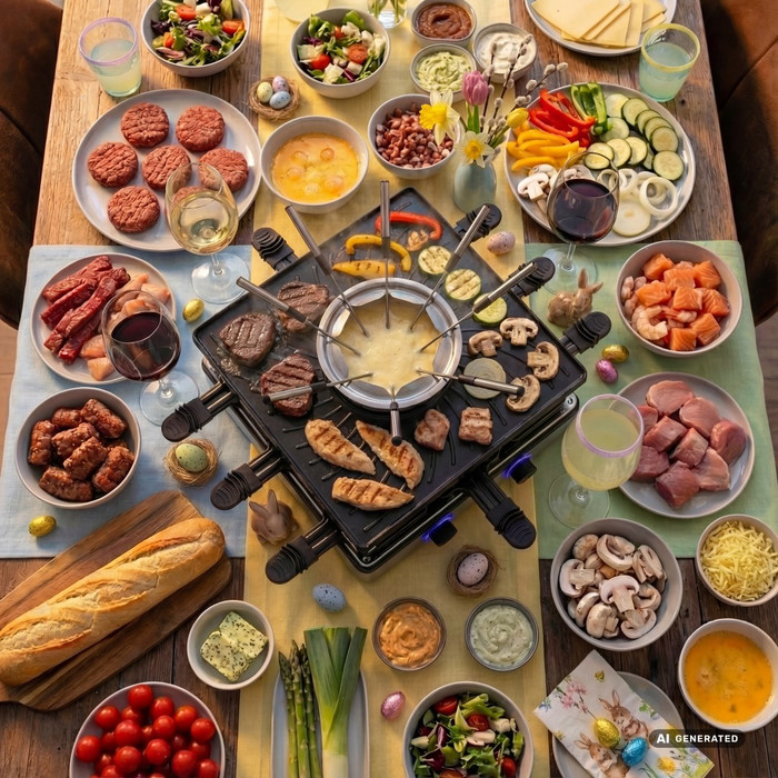 Princess Raclette and Fondue product in use