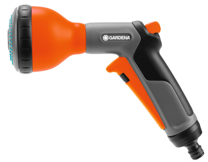 Gardena Wandschlauchbox 35 RollUp XL + Gardena Classic Multifunktionsbrause rechte seite