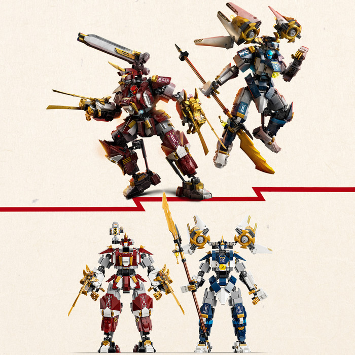LEGO Ninjago Die Zwillings-Titanmechs 71870 produkt in gebrauch