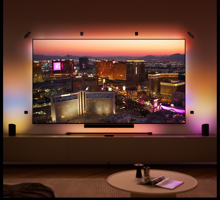 Philips Hue Play Gradient LED strip Mounting bracket product in use