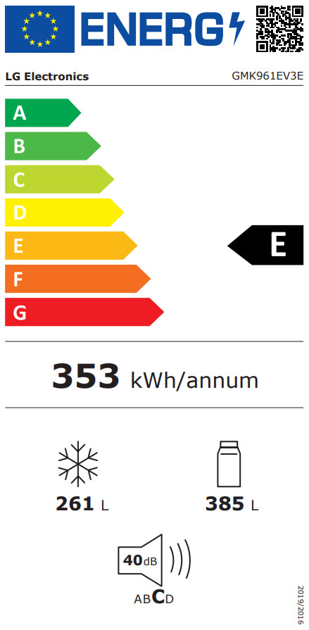 LG GMK961EV3E energielabel