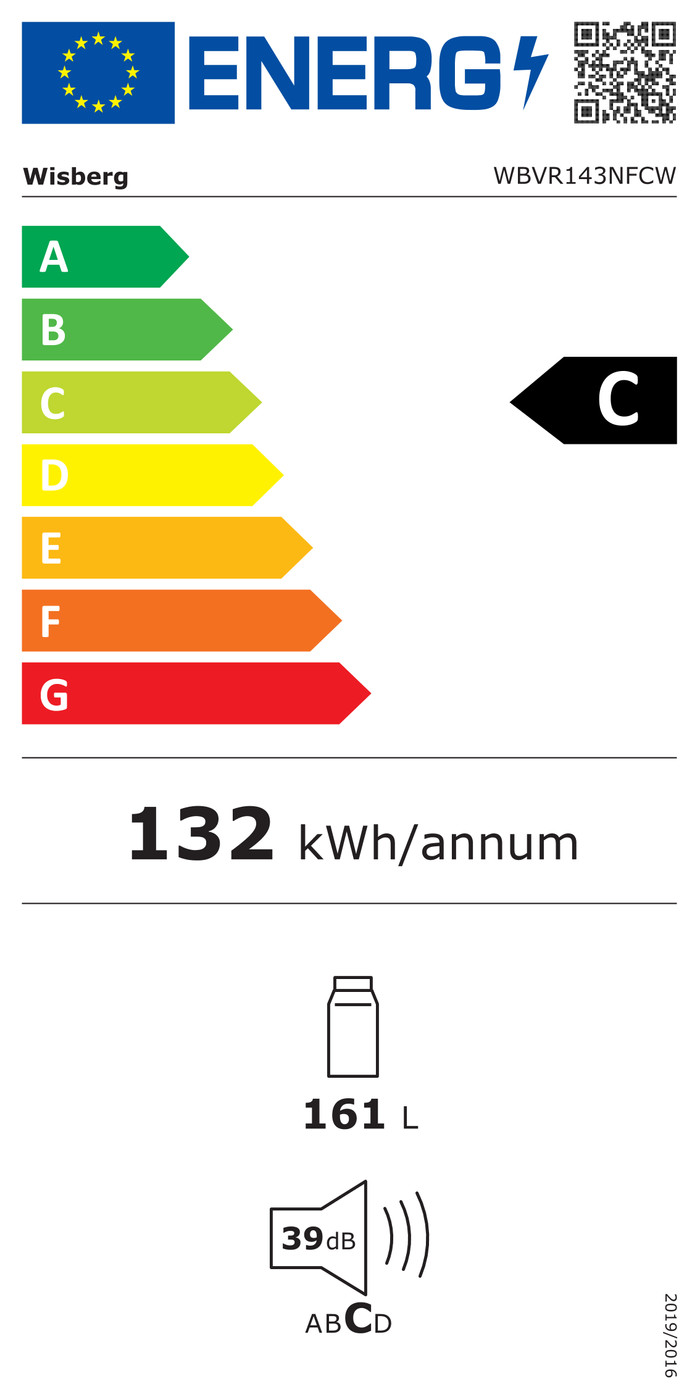 Wisberg WBVR143NFCW energielabel