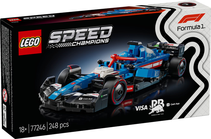 LEGO Speed Champions Visa Cash App RB VCARB 01 F1 Race Car 77246 packaging