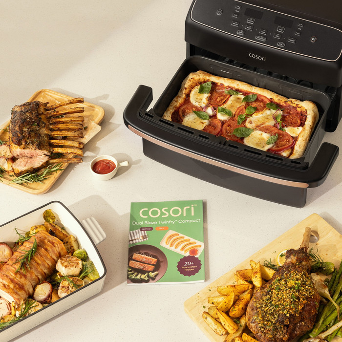 Cosori Dual Blaze Twinfry Compact produkt in gebrauch