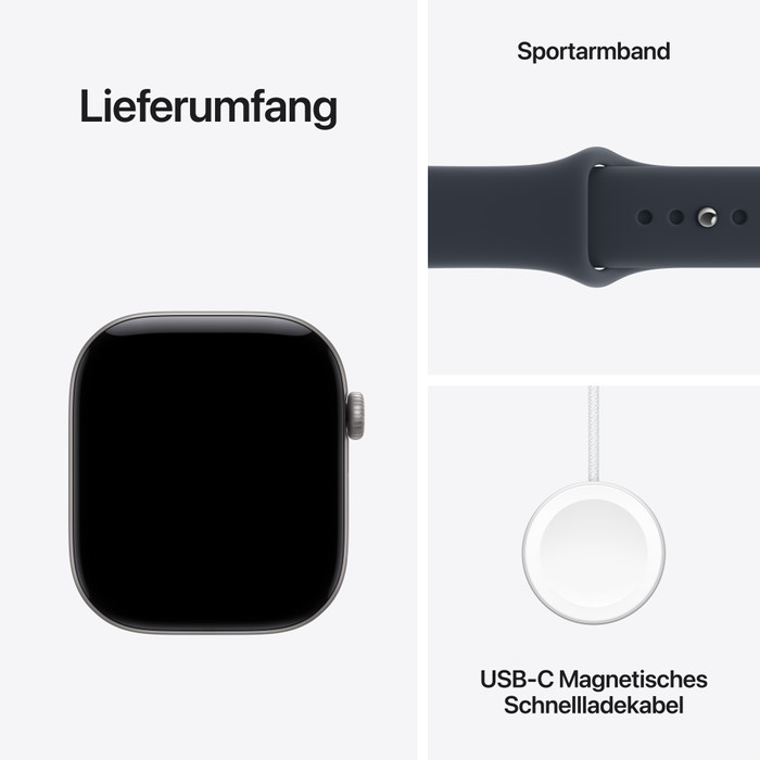 Apple Watch Series 12 Cellular 46 mm Grau Sportarmband S/M visueller lieferant