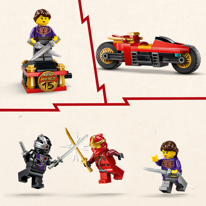 LEGO Ninjago 15-jähriges Jubiläum des X-1 Ninja Supercar 71867 produkt in gebrauch