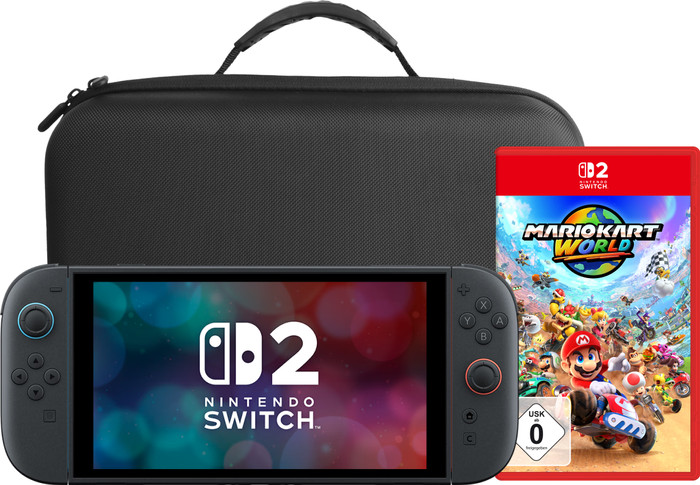 Nintendo Switch 2 + Mario Kart World + BlueBuilt Travel Case Main Image