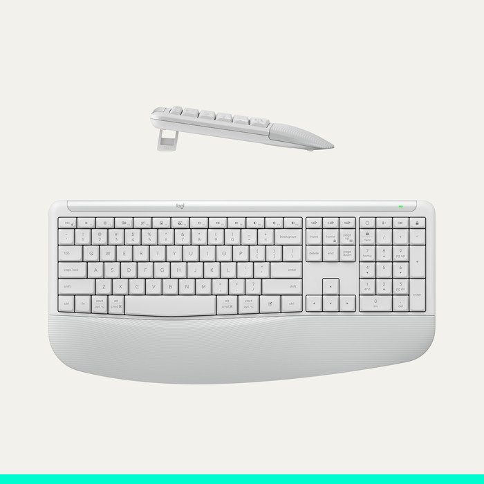 Logitech MK880 Signature Comfort Plus Kabellose Tastatur und Maus Combo Offwhite QWERTZ detail