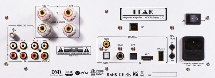 LEAK Stereo 230 Silber rückseite