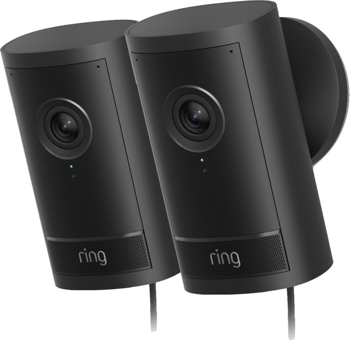 Ring Outdoor Camera Pro Stecker Schwarz Doppelpack Main Image