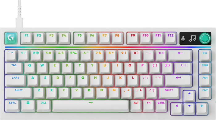 Logitech G316 X 75 Gaming-Tastatur Weiß Qwertz oberseite
