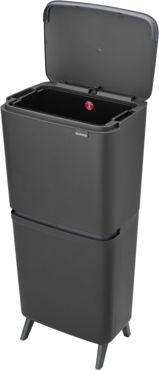 Brabantia SortUp Recycle Hi Mülleimer 25+10+10L Grau rechte seite