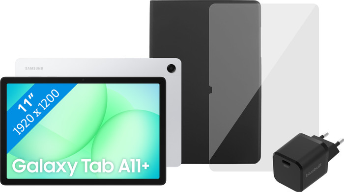 Samsung Galaxy Tab A11 Plus 11 Zoll 128GB Wi-Fi Silber + Komplettes Zubehörset Main Image