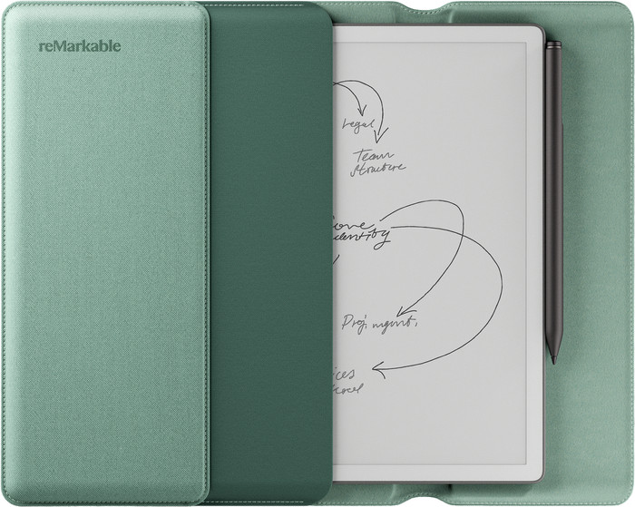 reMarkable Paper Pure with Sleeve Green back
