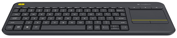 Logitech K400 Plus Wireless Touch Schwarz QWERTZ oberseite