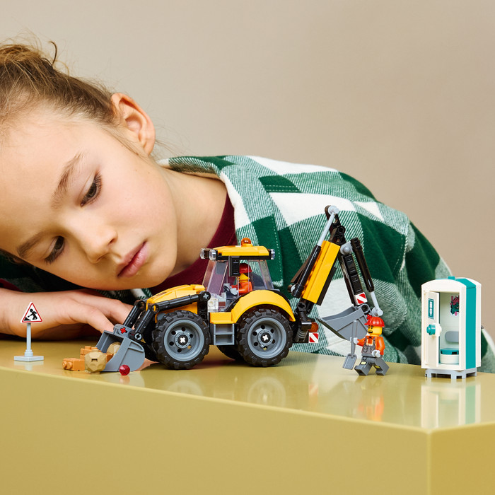 LEGO City Gelber Baggerlader 60480 produkt in gebrauch