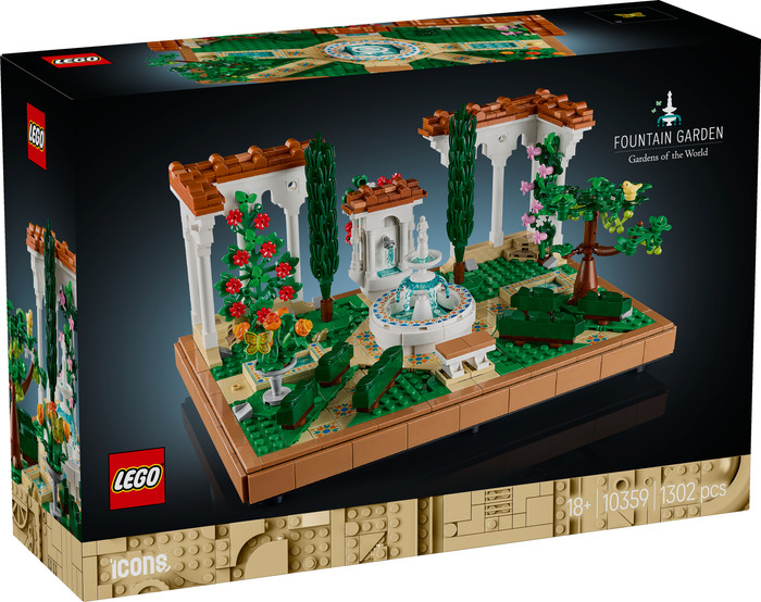LEGO Icons Fountain Garden 10359 packaging