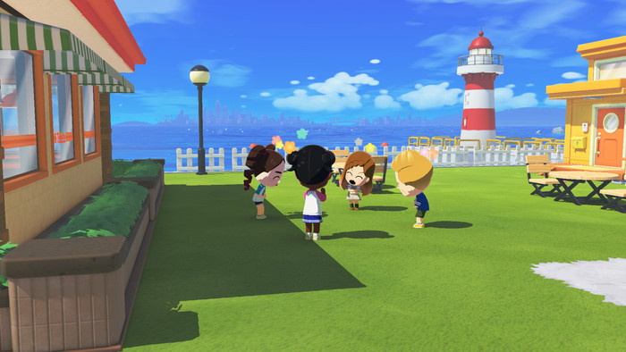 Nintendo Switch Lite + Tomodachi Life: Living the Dream product in use