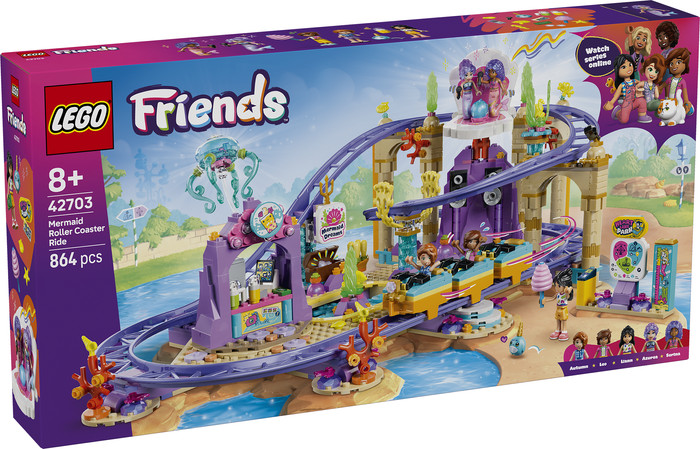 LEGO Friends Mermaid Roller Coaster Ride 42703 packaging