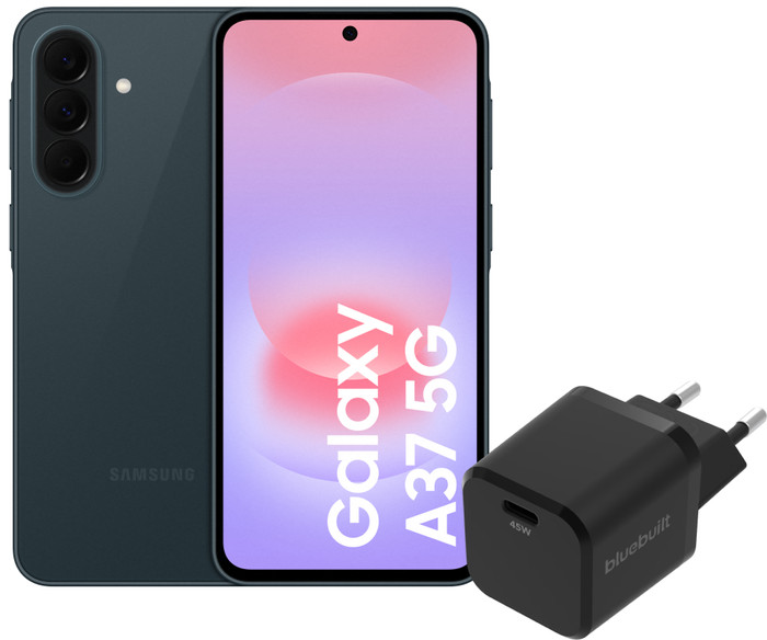 Samsung Galaxy A37 128GB Dunkelgrün 5G + BlueBuilt Ladegerät mit USB-C-Anschluss 45 W Schwarz Main Image