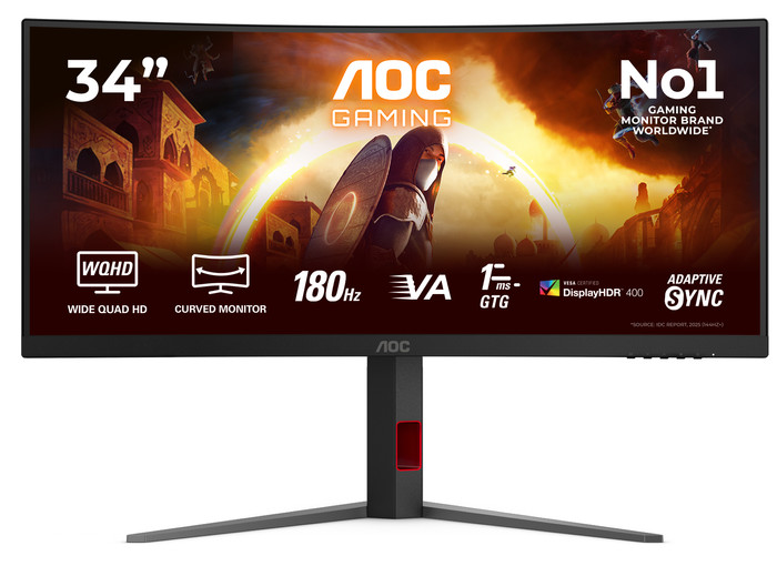 AOC AGON CU34G4CAP Curved vorne