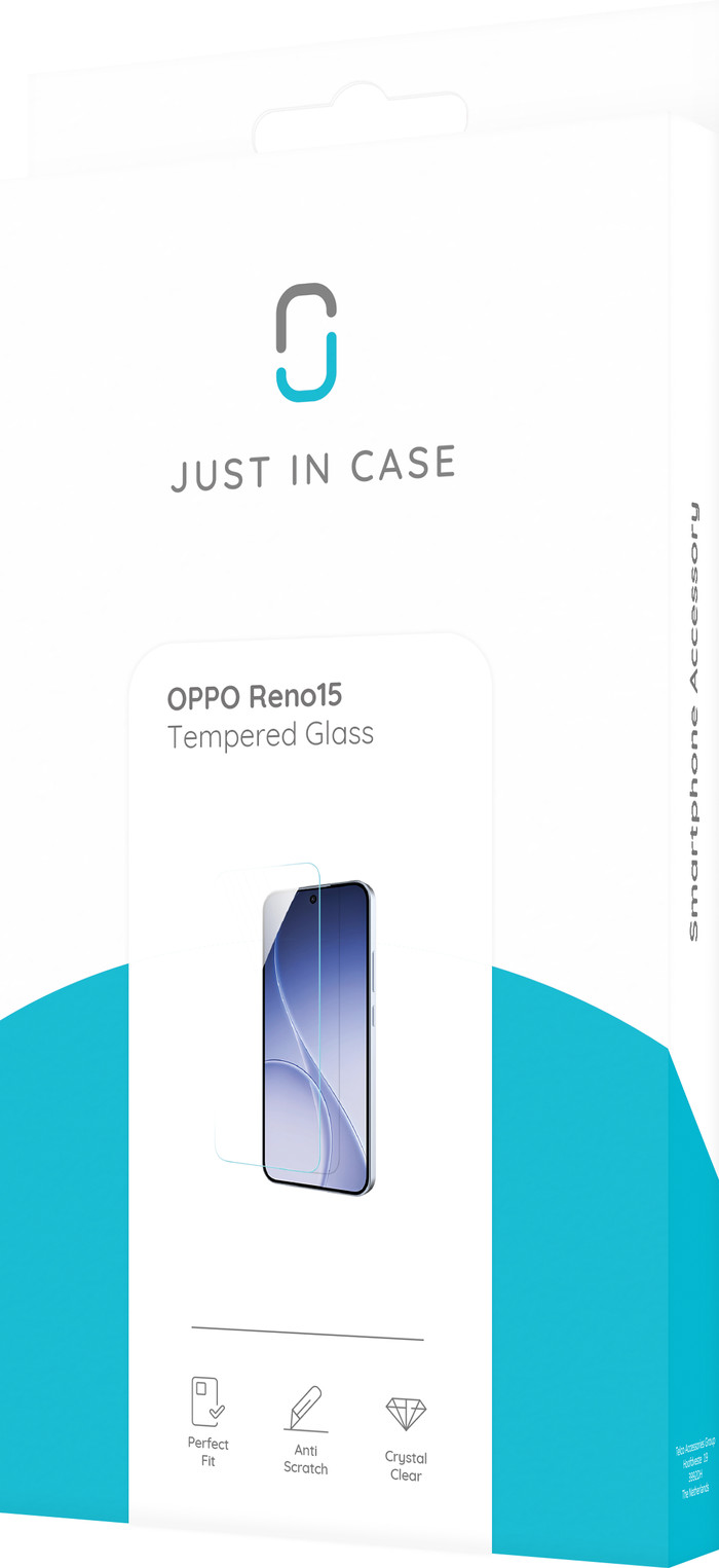 Just In Case Tempered Glass OPPO Reno15 Panzerglas verpackung