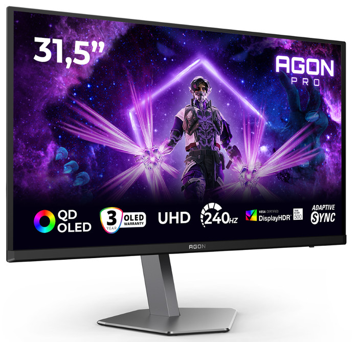 AOC AGON PRO AG326UZD2P QD-OLED vorne