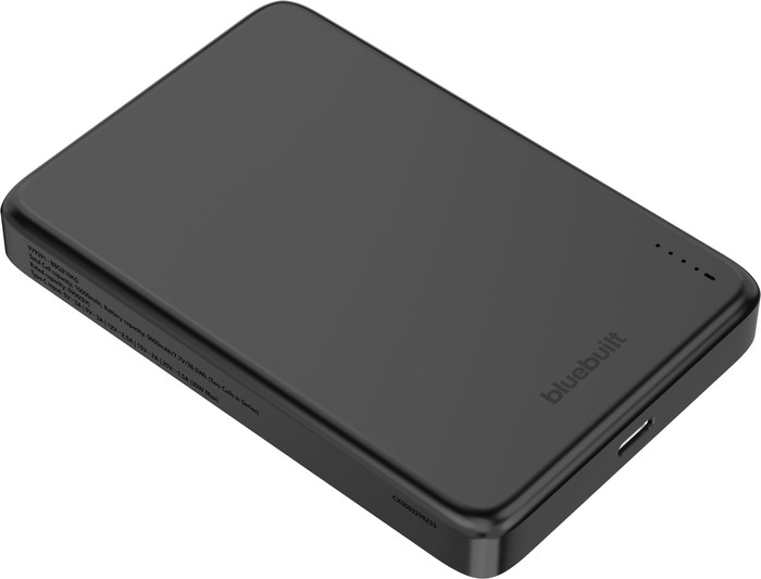 BlueBuilt Wireless Powerbank mit Qi2.2 und MagSafe 10.000 mAh mit Schnellladen 25 Watt Grau oberseite