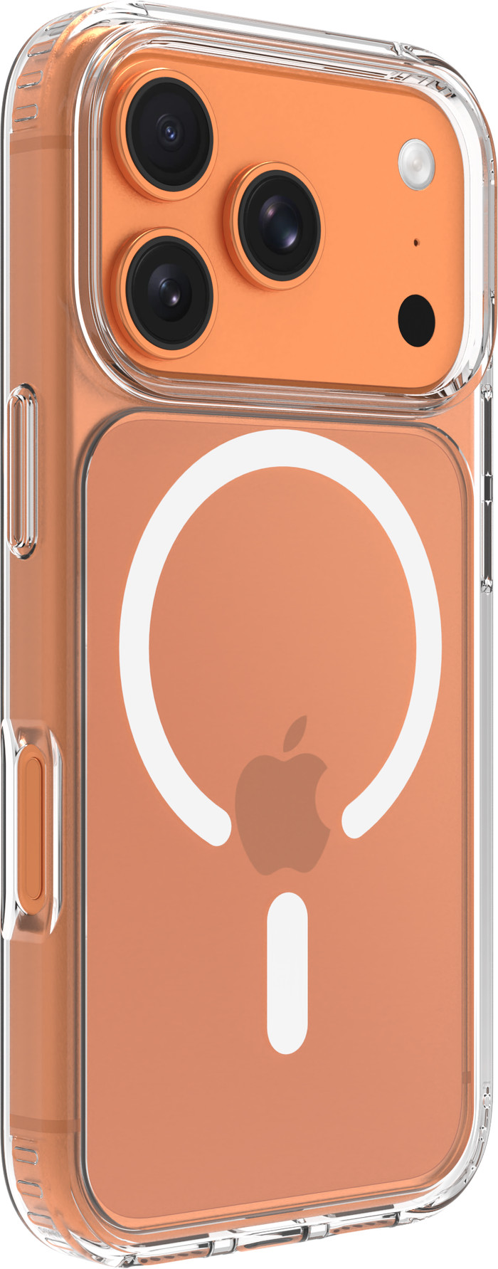 BlueBuilt Protective Backcover mit MagSafe iPhone 17 Pro Transparent + iPhone 17 Pro Panzerglas linke seite