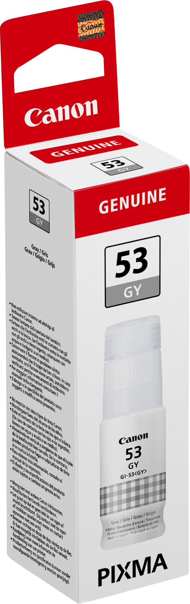 Canon GI-53 Ink Bottle Gray packaging