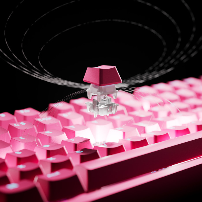 Logitech G PRO X2 RAPID TKL Gaming-Tastatur Rosa Qwertz visueller lieferant