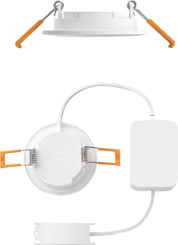Philips Hue Recessed Spot Light Slim 3-pack - White and Color - 90mm - White detail