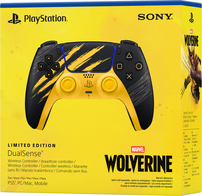 Sony PlayStation 5 DualSense Kabelloser Controller Wolverine Battle Yellow Limited Edition verpackung