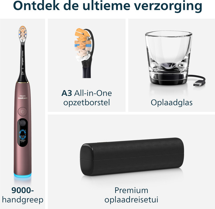 Philips Sonicare Series 9000 HX9213/85 Rosa zubehör