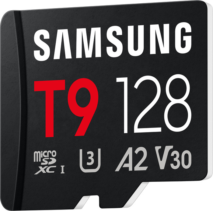 Samsung microSDXC T9 128GB 200 MB/s linke seite