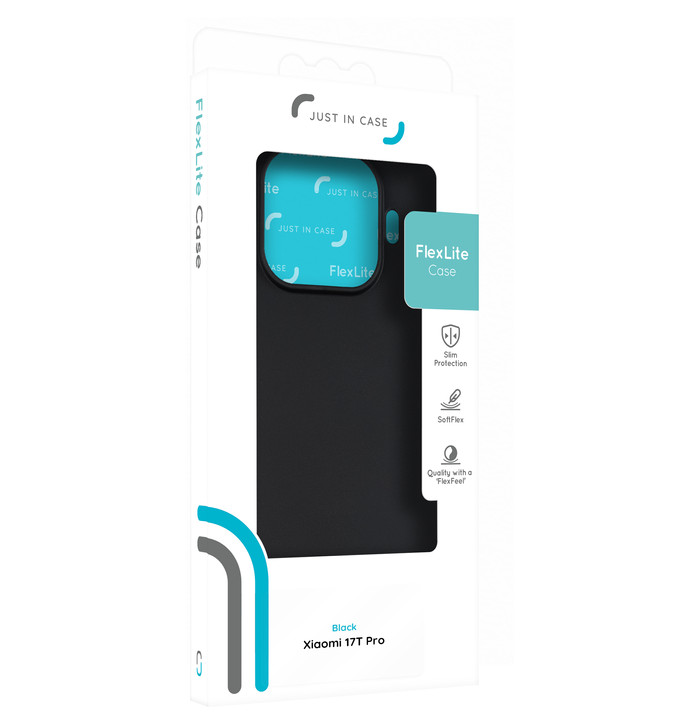 Just in Case KickLite Xiaomi 17T Pro Backcover Schwarz verpackung